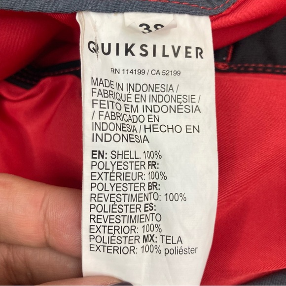 Quicksilver Men's Red Board Shorts Swim Trunks Size 38 - Picture 12 of 13